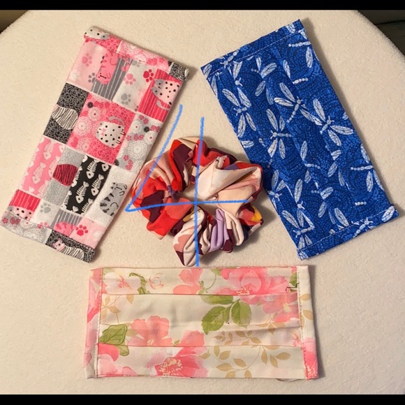 A pack of 3 masks and 1 hair tie - Picture 12 of 16